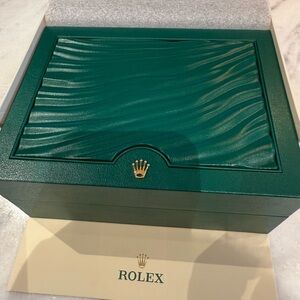 Rolex Green and Gold Watch Box